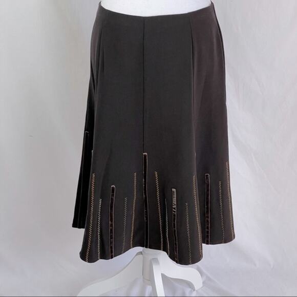 Anthropologie Tribal Velvet Ribbons & Embroidery Ballet Core Skirt NWOT Size 6 - Picture 3 of 10